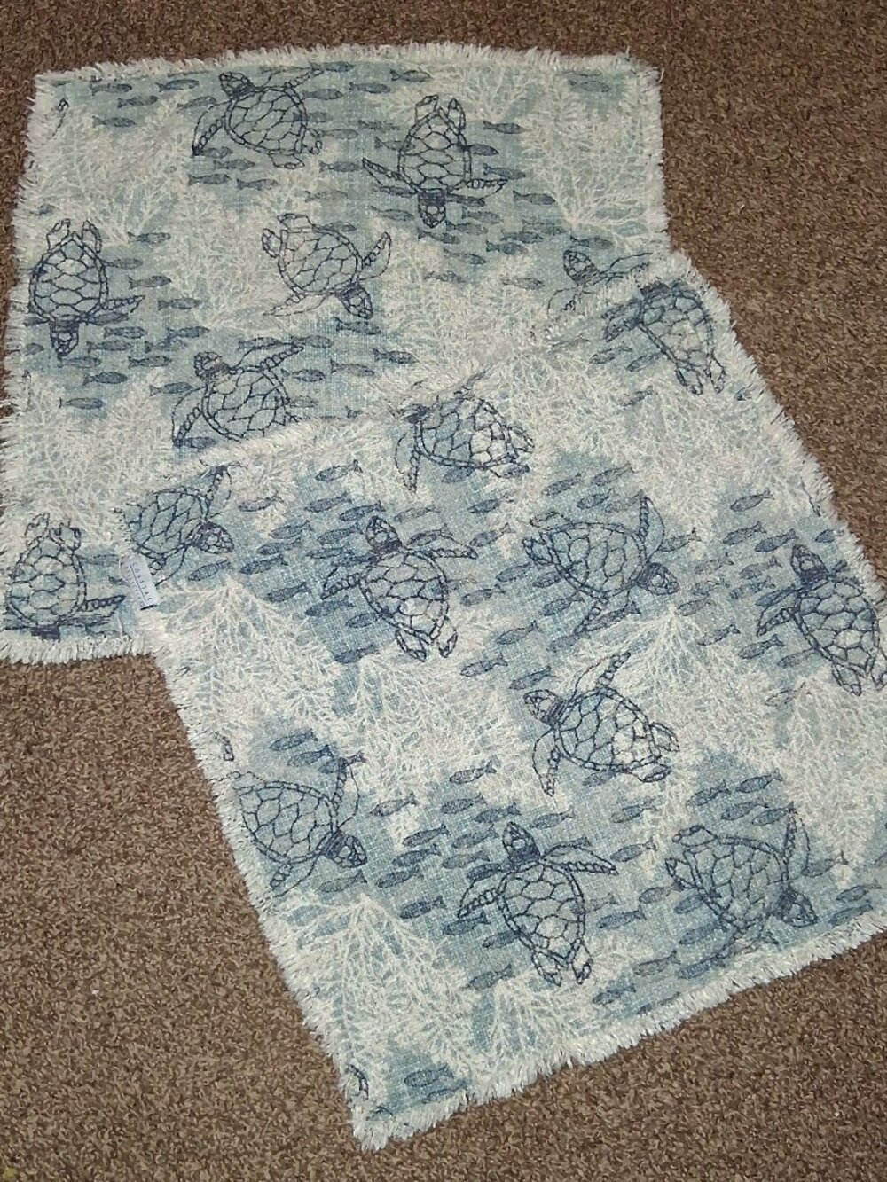 Coastal Collections 21" pillow cover turtles